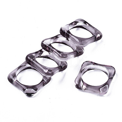Transparent Acrylic Finger Rings X-RJEW-T010-03-1