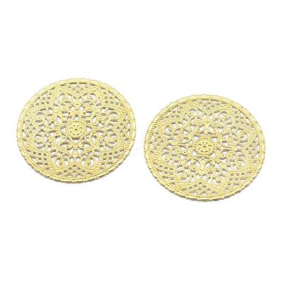 Brass Filigree Joiners KK-K184-03C-RS-1