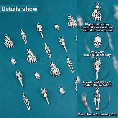 4 Style Tibetan Style Alloy Pendants FIND-FG0001-92-1
