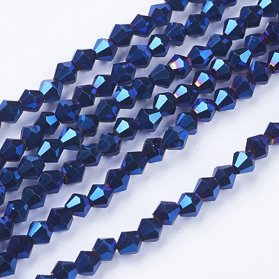 1 Strand Electroplate Glass Beads Strands X-EGLA-J026-3mm-F18-1