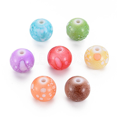 Baking Paint Opaque Acrylic Beads MACR-S308-06C-1