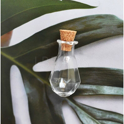 Clear Glass Cork Bottles Ornament PW-WG89753-01-1