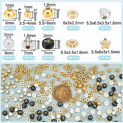 1850PCS 10Style CCB Plastic Beads CCB-NB0001-10-1