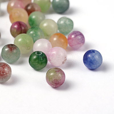 Two Tone Natural White Jade Beads X-G-R165-6mm-M1-1