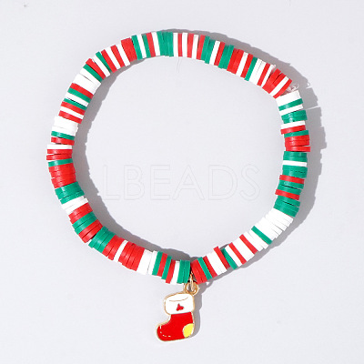 Christmas 304 Stainless Steel Enamel Charm Bracelets AH2991-12-1