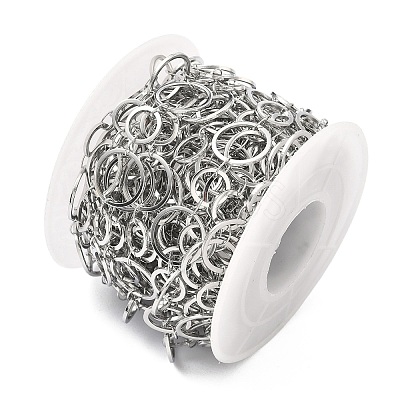 304 Stainless Steel Ring Link Chains CHS-G044-05P-03-1