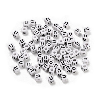 Opaque Acrylic Beads OACR-S076-01U-1