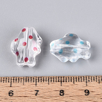 Printed Transparent Acrylic Beads TACR-T029-11M-1