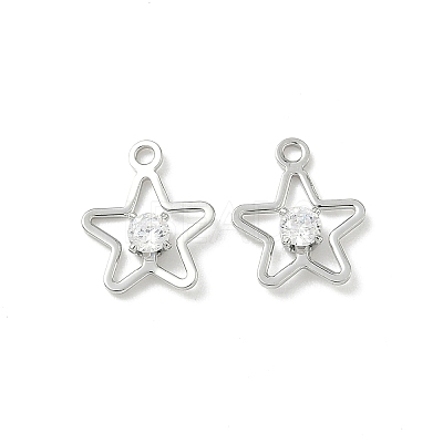 Brass Micro Pave Cubic Zirconia Pendants KK-Z136-38P-1