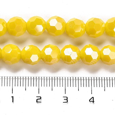 Electroplate Opaque Glass Beads Strands EGLA-A035-P8mm-A04-1