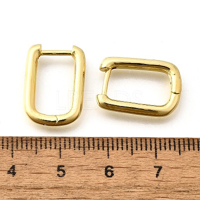 Brass Huggie Hoop Earrings X-EJEW-F245-04G-A-1