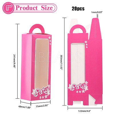 20Pcs Lovely Girl Paper Gift Storage Boxes CON-WH0093-06-1