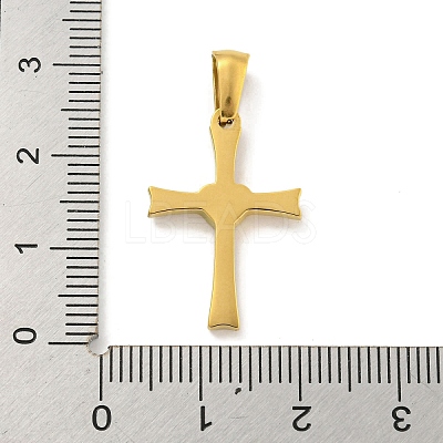 Ion Plating(IP) 304 Stainless Steel Cubic Zirconia Pendants STAS-C102-05G-1