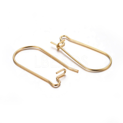 304 Stainless Steel Hoop Earring Findings X-STAS-P223-01G-04-1