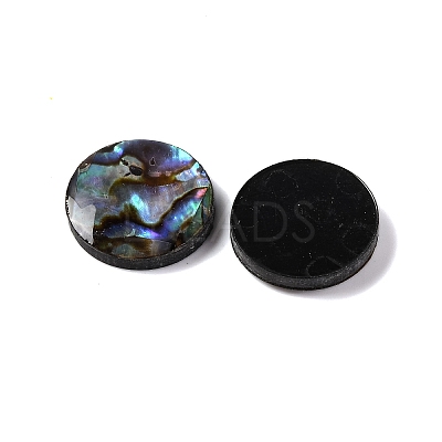 Natural Paua Shell Epoxy Resin Cabochons SSHEL-S279-01A-1