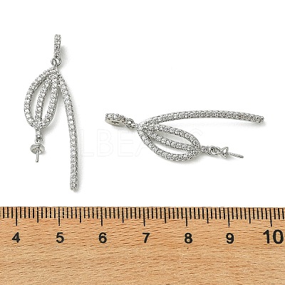 SHEGRACE Brass Micro Pave Cubic Zirconia Peg Bails Pin Pendants XGRQ5F599-815P-1