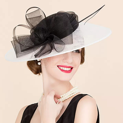 3Pcs 3 Colors Polyester Round Fascinator Hat Base for Millinery AJEW-FG0002-76-1