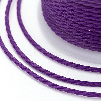 Round Waxed Polyester Cord X-YC-G006-01-1.0mm-13-1