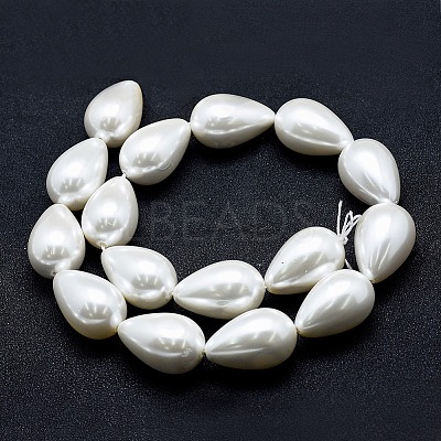Electroplate Shell Pearl Beads Strands BSHE-G010-10x13mm-01-1