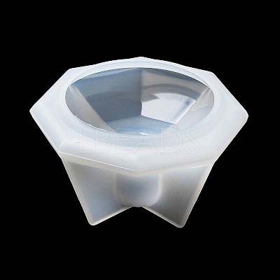 Faceted Hexagon DIY Silicone Candle Cup Molds DIY-P078-05-1