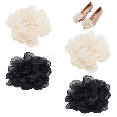 2 Pairs 2 Colors Alloy Shoe Buckle Clips DIY-GO0003-51B-1