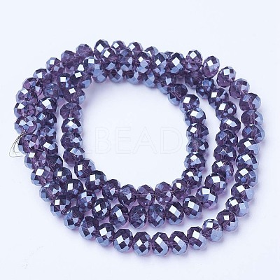 Electroplate Glass Beads Strands EGLA-A034-T2mm-A16-1