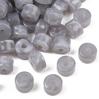 Two-Color Opaque Acrylic Imitation Gemstone Beads AC-CBA3EFE-02K-1