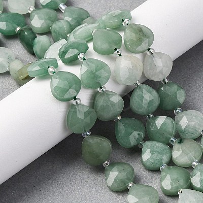 Natural Green Aventurine Beads Strands G-P570-E11-02-1