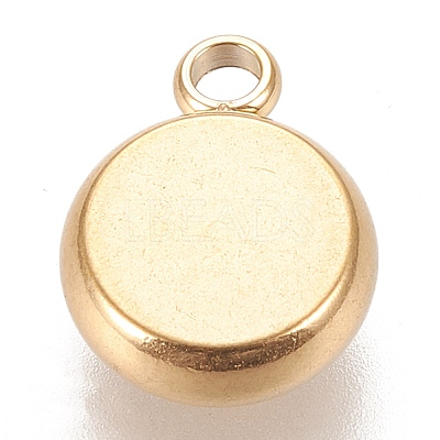 Ion Plating(IP) 304 Stainless Steel Pendant Cabochon Settings X-STAS-K202-03B-G-1