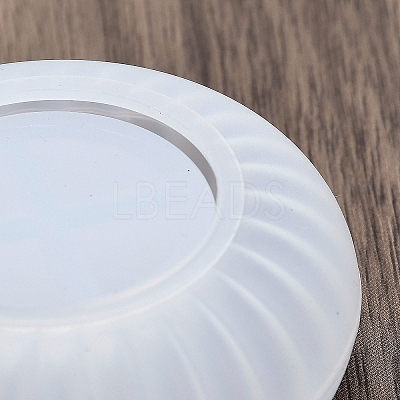 Flat Round Silicone Candle Holder Molds DIY-A053-10-1
