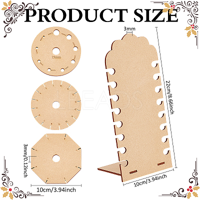 1 Set 5Pcs Wooden Bracelets Knitting Loom Boards TOOL-BC0002-97-1
