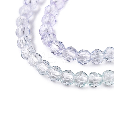 Transparent Gradient Color Glass Beads Strands GLAA-G101-2mm-18-1