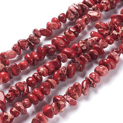 Natural Imperial Jasper Bead Strands X-G-P444-05D-1