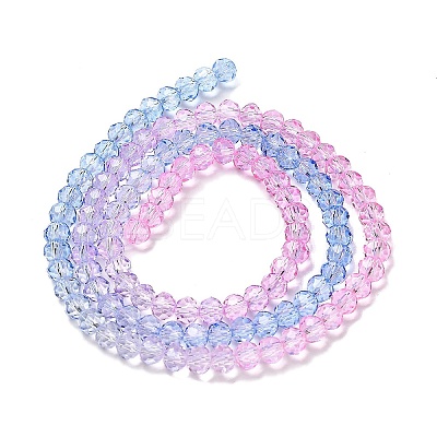 Transparent Painted Glass Beads Strands DGLA-A034-T4mm-A08-1