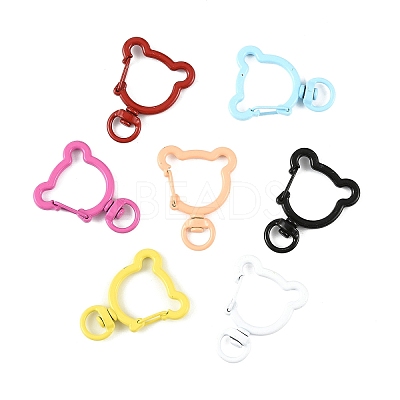 15Pcs Spray Painted Eco-Friendly Alloy Swivel Snap Hook Clasps FIND-YW0010-13-1