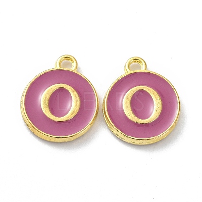 Golden Plated Alloy Enamel Charms ENAM-XCP0001-13O-1