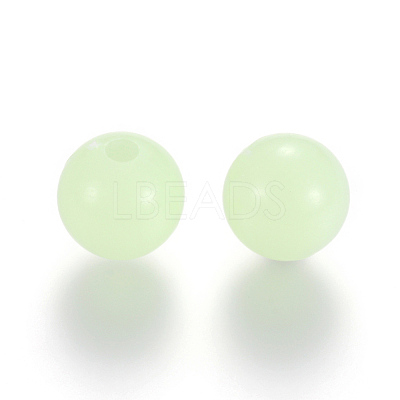 Luminous Acrylic Round Beads LACR-R002-6mm-01-1