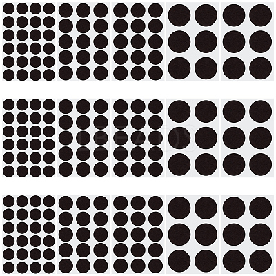 198Pcs 3 Styles Round Felt Furniture Pads AJEW-GF0013-26A-1