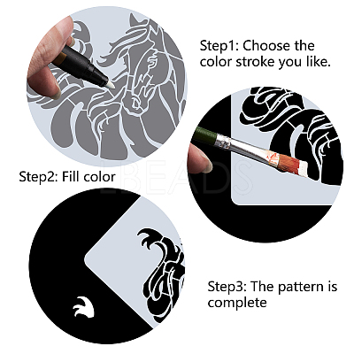 PET Plastic Drawing Painting Stencils Templates DIY-WH0244-170-1