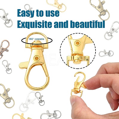 Alloy Swivel Lobster Claw Clasps TIBE-YW0001-54G-1