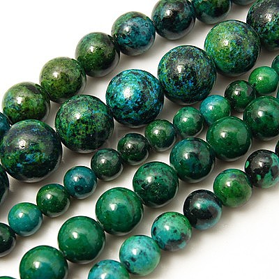 Synthetic Chrysocolla Beads Strands X-G-L529-B01-4mm-1