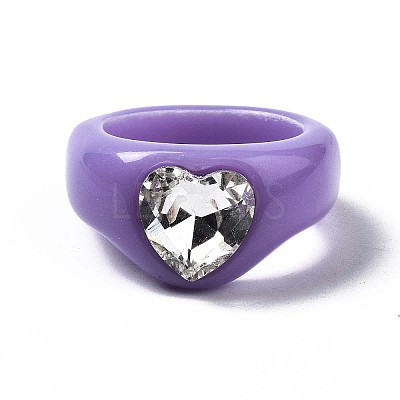 Opaque Acrylic Finger Rings RJEW-Q162-001C-1
