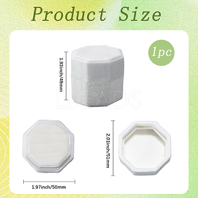Velvet Cover Plastic Couple Ring Box VBOX-WH20003-001C-1