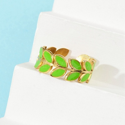 304 Stainless Steel Adjustable Cuff Rings RJEW-Q015-03G-A-1