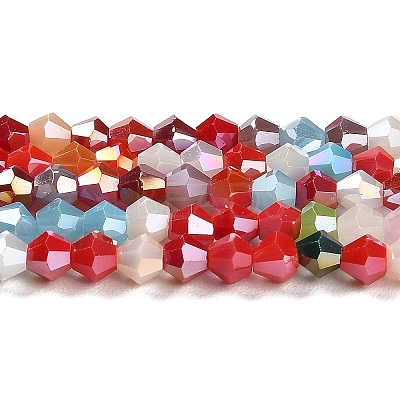 Opaque Solid Color Electroplate Glass Beads Strands LS-GLAA-F029-P4mm-A16-1