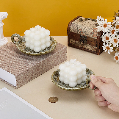2Pcs Porcelain Candle Holders DJEW-PH0001-86B-1