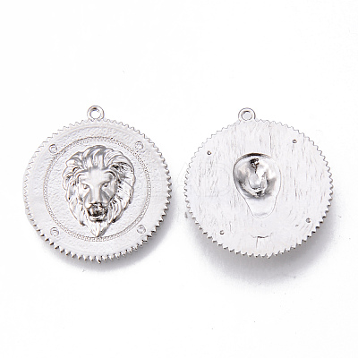 Brass Micro Pave Clear Cubic Zirconia Pendants KK-N232-159-NF-1