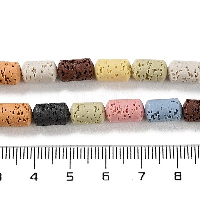 Synthetic Lava Rock Dyed Beads Strands G-H311-04-07-1