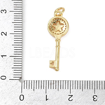 Brass Micro Pave Clear Cubic Zirconia Pendants KK-L231-12G-01-1