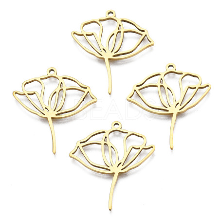 Ion Plating(IP) 201 Stainless Steel Pendants X-STAS-N098-048LG-1